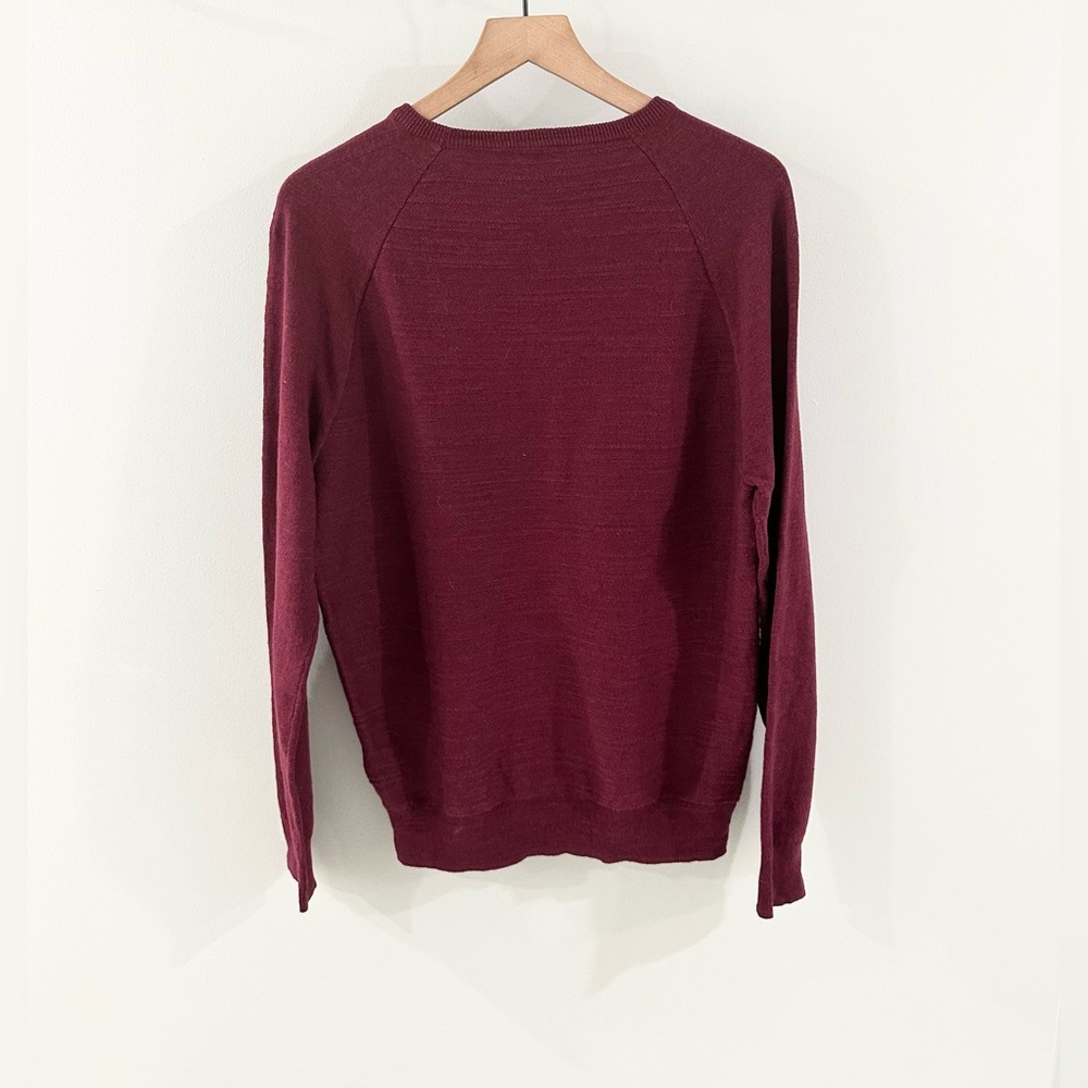 J. Crew Slim Men’s Pullover Burgundy Size Medium - Picture 6 of 6